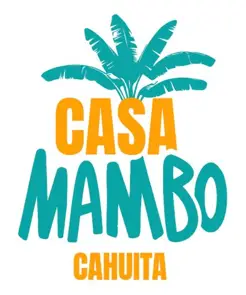 Contactez-nous. Logo officiel de Cahuita Casa Mambo, hébergement authentique au cœur de la nature caraïbe au Costa Rica.