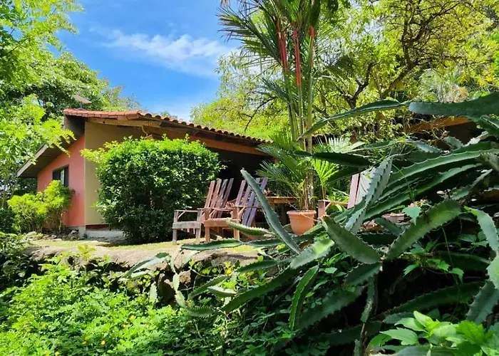 Vue de la Casa Rural Aroma de Campo, entre jardins tropicaux et volcan Rincón de la Vieja