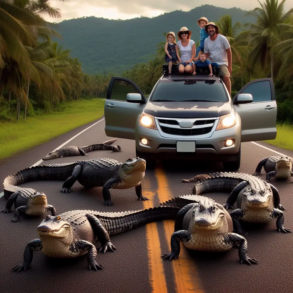 Nos Circuits en Autotour. Voyageur au volant d’un 4x4 de location sur une route panoramique au Costa Rica